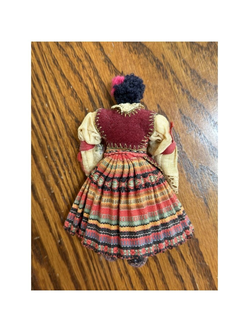 Vintage Handmade Russian Eastern European Doll Festive Dress - Picture 2 of 7